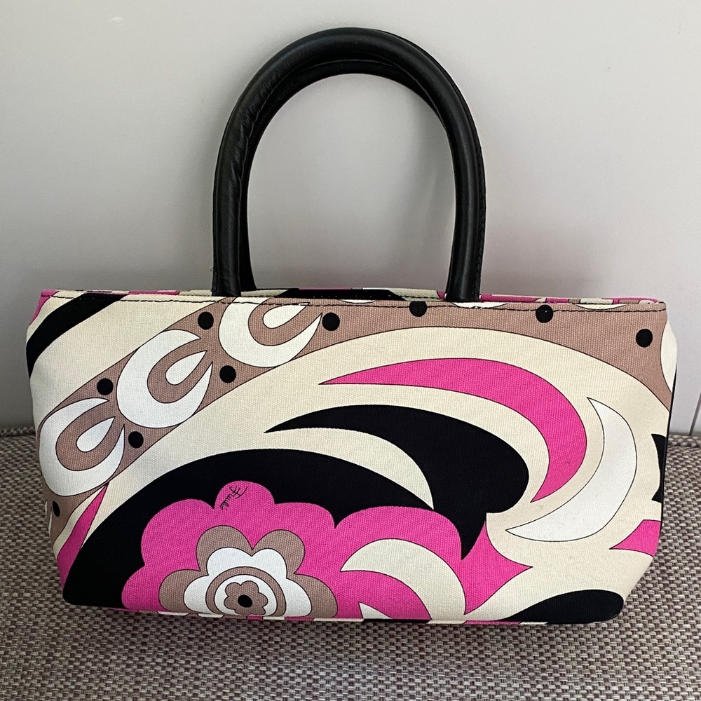Vintage Emilio Pucci Fabric & Leather Bag - Picture 7 of 12